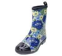 Bottes de pluie mi-mollet larges pour femme, imperméables et antidérapantes, bottes de marche avec languette arrière, chaussures de travail légères pour le lavage des animaux domestiques, le travail