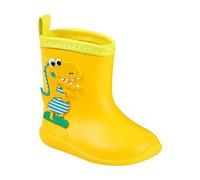 Bottes de pluie multicolores pour petit enfant garçon et fille - Imprimé dinosaure - Chaussures de pluie non plates - Bottes d'hiver pour garçons - Taille 8, jaune, 32.5 EU