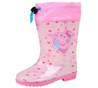 Bottes de pluie Peppa Pig - Fille - Roses avec côtes, coeurs 31/32