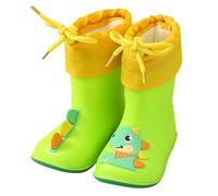 Bottes de pluie pour bébé - Motif animal coloré - Chaussures d'eau imperméables en EVA souple - Bottes de pluie pour enfants - 35, f, 23 EU