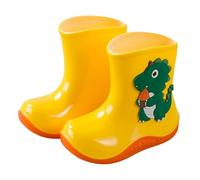 Bottes de Pluie pour Enfants Bottines Impérmeables Mixte Enfant Basic Chaussures Wellies Confortables Matériau PVC Détails Réfléchissants l'exploration en Plein air