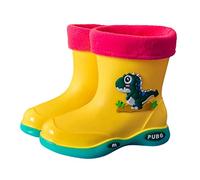 Bottes de Pluie pour Enfants Galoches Imperméables Mixte Enfant Basic Bottines Fille Avec Sympathique Imprimé Confortables Matériau PVC Détails Réfléchissants Garçons et Filles