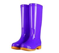 Bottes de pluie pour femme 2026 - Chaussures hautes en caoutchouc pour l'extérieur - Semelle confortable - Matériau TPR durable - Design léger - Faciles à porter toute la journée, violet, 37 EU