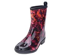 Bottes de pluie pour femme - Antidérapantes - Pour l'hiver, Rouge, 38.5 EU