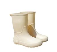 Bottes de pluie pour femme - Bottes en caoutchouc unies - Légères et antidérapantes - Semelle épaisse - Chaussures de travail d'extérieur résistantes à l'abrasion - Bottes de pêche imperméables