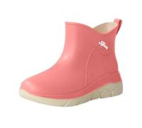 Bottes de pluie pour femme - Courtes - En caoutchouc - Imperméables - Antidérapantes - Pour le trekking et la pêche, Rose, 39 EU