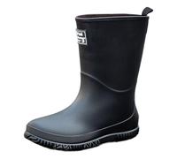 Bottes de Pluie pour Femme en Caoutchouc imperméables Botte Jardin Pratiques Couleur Unie Confort Pieds Larges Jardinage Polyvalentes Chaussures