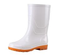 Bottes de Pluie pour Femme Semi-compensées Chelsea Bottines Antidérapant Anti-Pluie Légères et Transparentes Confortable Plates Chaussures Tendance l'extérieur