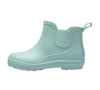 Bottes de Pluie pour Femme Semi-compensées Chelsea Bottines Résistantes en Caoutchouc Confort Pieds Larges La Boue Et Toutes Les Saisons