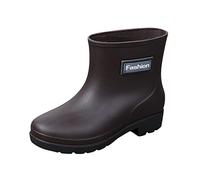 Bottes de Pluie pour Femmes Hommes Bottines d'hiver Chaussures Sécurité Imperméables légantes Cheville Caoutchouc Antidérapant la Mode Protective Footwear Dull
