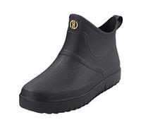 Bottes de Pluie pour Femmes Hommes Bottines d'hiver Imperméables Confort Montante PVC Antidérapantes Doublure en Tissu Rembourrage EVA Confortable Antidérapant