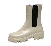 Bottes de Pluie pour Femmes Hommes Extérieur Imperméable l'eau Chaussures Sécurité Imperméables légantes Doublure en Tissu Doublées Chaudes Homme Travail Femme