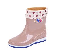 Bottes de Pluie pour Femmes Hommes Jardin habillées Femme PVC Antidérapantes Tendance Sécurité au Travail Formateurs Rembourrage en EVA Protective Footwear Dull