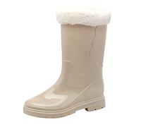 Bottes de Pluie pour Femmes Hommes Rain Boot Légère Imperméables Confort Montante en Caoutchouc Unisexes Courtes Doublure Tissu Antidérapantes Confortable Jardin Bottines