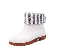 Bottes De Pluie Pour Femmes Pas Cher Cheville Chaussures De Jardin Legers Antidérapantes Bottines De Pluie Impermeable Aoutchouc Couleur Unie Confortables Botte De Jardin Grande Taille Bottes