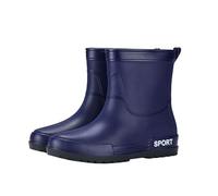 Bottes de pluie pour homme - Bottes en caoutchouc antidérapantes et imperméables - Résistantes - Pour la pêche, la promenade, la boue, bleu, 39 1/3 EU