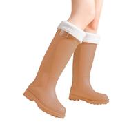 Bottes de Pluie Splash pour Femme Bottine Chaussures Sécurité Hommes Femmes en Caoutchouc Unisexes Courtes Doublure Tissu Doublées Chaudes Homme Confortable Jardin Bottines