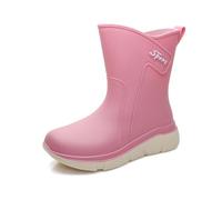 Bottes de Pluie Splash pour Femme Doublées Imperméables Confort Montante PVC Antidérapantes tanche Sécurité Chaussures Extérieur Travail en Plein Air Confortable Jardin Bottines
