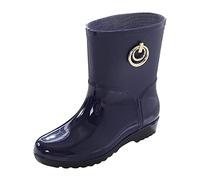 Bottes de pluie tube tendance pour femme, bleu, 37.5 EU