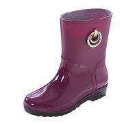 Bottes de pluie tube tendance pour femme, violet, 38.5 EU