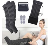 Bottes De Pressothérapie 6 Cavités Compression d'air Jambe Masseur,Pressothérapie Machine de Drainage Lymphatique De Pression d'air soulager la Douleur, Massage Et Relaxation