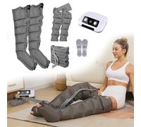 Bottes De Pressothérapie 6 Cavités, Drainage Lymphatique Jambes, Appareil Pressothérapie, Anti Jambes Lourdes, 6 Chambre Pressothérapie Jambes Lipoedeme Appareil (Gris 2 piernas + cintura + 2 brazos)