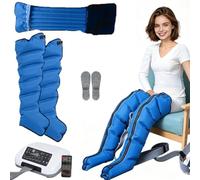 Bottes De Pressothérapie 6 Chambres, Pressothérapie Jambe Et Ventre Et Bras,Appareil Drainage Lymphatique Circulation Sanguine Jambes,30-240mmHg, 1-60min,Télécommande Sans Fil