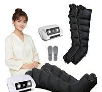 Bottes de Pressothérapie Jambes︱Appareil Pressothérapie Drainage Lymphatique︱6 Chambres Massage Jambes Circulation Lymphatique︱0-30 Min, 0-240 Mmhg Réglables(Noir XL, 2 legs)