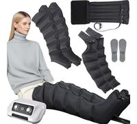 Bottes De Pressothérapie Jambes Et Ventre Et Bras Pieds, XL Botte Pressothérapie Drainage Corps Lymphatique, Appareil Pressothérapie 6 Chambres Massage Jambes, Amélioration De La Douleur Relaxation