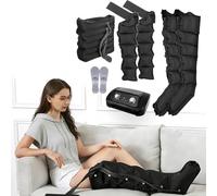 Bottes de pressothérapie pour jambes 6 chambres, Pressotherapie Jambes Et Ventre Et Bras, Masseur Jambes Drainage Lymphatique, Appareil Pressothérapie, Botte de Compression Drainage Lymphatique