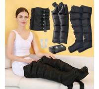 Bottes De Pressothérapie Pour Les Jambes, Compression D'air À 6 Cavités, Appareil Pressothérapie De Massage Pour Les Jambes, Drainage Lymphatique, Circulation, Gonflement, Relaxation