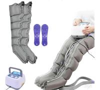 Bottes de pressothérapie professionnelles 6 zones de compression d'air pour améliorer la circulation sanguine, soulager les gonflements et la douleur, réglages de pression réglables (2 jambes)