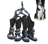 Bottes de promenade en plein air pour chien, protection des pattes de chien pour chiens de petite et moyenne taille,Chaussures antidérapantes pour chien, conception imperméable | Bottes à bretelles ré