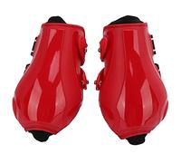 Bottes de protection pour jambes de cheval Outdoorm Red Obstacle, guêtres pour chevaux, guêtres en néoprène élastique à coque rigide en PU, bottes pour tendons postérieurs de (Pattes postérieures