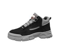 Bottes de randonnée imperméables en cuir pour homme | Chaussures d'extérieur antidérapantes à pied large - Chaussures de trekking légères - Amortissement - Chaussures de jogging