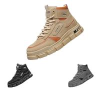 Bottes de randonnée imperméables et antidérapantes pour homme | Chaussures de randonnée légères à plateforme pour homme - Résistantes à l'usure - Bottes de trekking à pied large - Bottes