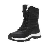 Bottes de randonnée imperméables pour femme - Bottes de neige à lacets - Bottes d'hiver chaudes doublées en fausse fourrure - Bottes de marche et de trekking légères - Chaussures hautes élégantes pour