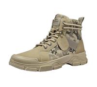 Bottes de randonnée imperméables pour homme - Bottes militaires tactiques - Chaussures de sécurité - Chaussures de loisirs - Bottes militaires - Bottes hautes - Bottes de travail, kaki, 43 EU