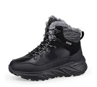 Bottes de randonnée isolées thermiquement de taille moyenne pour les randonnées d'hiver en plein air avec soutien de la voûte plantaire pour un trekking optimal, Noir , 44 EU