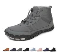 Bottes De Randonnée Pieds Imperméables,Chaussures D'hiver Chaudes Bottines | Bout Large,Tige Résistante À L'eau Et Chute Nulle,Botte Courte Confortable Et Antidérapante Laine Chaude