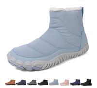 Bottes De Randonnée Pieds Imperméables,Chaussures D'hiver Chaudes Bottines | Bout Large,Tige Résistante À L'eau Et Chute Nulle,Botte Courte Confortable Et Antidérapante Laine Chaude