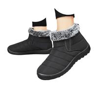 Bottes De Randonnée Pieds Nus For Hommes Et Femmes | Bottes D'hiver À Chute Zéro Avec Bout Large, Antidérapantes Légères Et À Talon Épais(Black,6.5 UK)