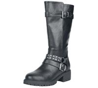 Bottes de Rock Rebel by EMP - Bottines avec Boucles & Clous - EU37 - pour Femme - noir EU 37
