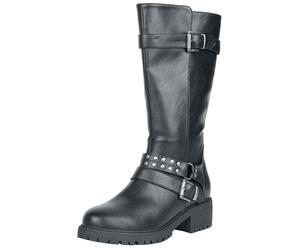Bottes de Rock Rebel by EMP - Bottines avec Boucles & Clous - EU37 - pour Femme - noir EU 37