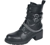 Bottes de Rock Rebel by EMP - Bottines avec Boucles et Chaînes - EU37 à EU41 - pour Femme - noir EU 39