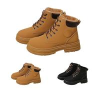 Bottes de sauteur à plateforme pour femme - Bottes à lacets - Doublure | Bottes de neige chaudes pour l'hiver, antidérapantes, résistantes à l'abrasion, bottes de combat avec talon bloc