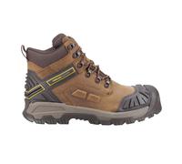 Amblers Bottes de sécurité Quarry en cuir imperméables pour hommes Marron