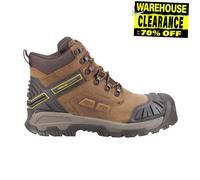 Amblers Bottes de sécurité Quarry en cuir imperméables pour hommes Marron