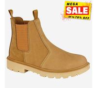 Bottes De Sécurité En Cuir Pour Hommes Grafters Grinder Slip-On Tan