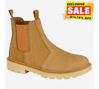 Bottes De Sécurité En Cuir Pour Hommes Grafters Grinder Slip-On Tan